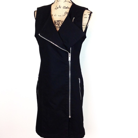calvin klein denim dress zipper